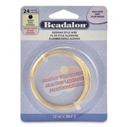 Beadalon German Style Wire 24Gauge round Gold