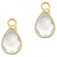 Anhänger Kristallglas tropfenform Crystal-gold