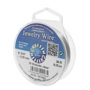 Griffin Jewelry wire 19 strands &Oslash;0.35mm Clear metal colour