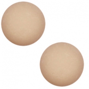 12 mm classic Cabochon Polaris Elements matt Taupe brown