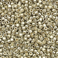 Miyuki Perlen delica's 11/0 Duracoat galvanized dark light pewter silver DB-1851