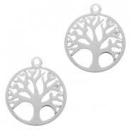 Stainless Steel - Rostfreiem Stahl Anhänger Tree of Life 14mm Silber