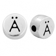 Metall Perlen Buchstabe DQ Ä Antik silber (Nickelfrei)