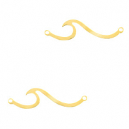 Stainless Steel - Rostfreiem Stahl Anh&auml;nger Zwischenst&uuml;ck Welle Gold