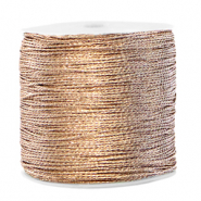 Macram&eacute; Band Metallic 0.5mm Ivory cream taupe