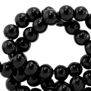 8 mm Glasperlen opaque Black