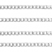 Stainless Steel - Rostfrei Stahl Schmuckzubehör Gliederkette Gourmet Glieder Silber