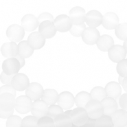 4 mm Glasperlen matt White