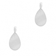 Stainless Steel - Rostfrei Stahl Anhänger Tropfenform Silber