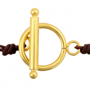 Stainless Steel - Rostfrei Stahl Schmuckzubeh&ouml;r Kapitelverschluss 12mm Gold