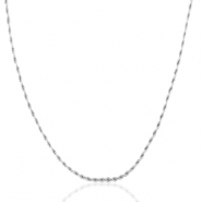 Gliederkette aus Stainless Steel - Rostfreiem Stahl Silber