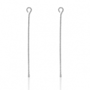 Stainless Steel - Rostfrei Stahl Schmuckzubeh&ouml;r Kettelstifte 50mm Silber