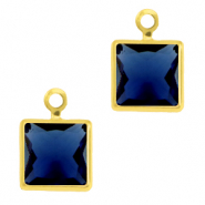 Anhänger Kristallglas Square Royal blue-gold
