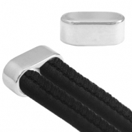 Metall Endkappen DQ doppel Ø10mm Antik silber (Nickelfrei)