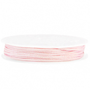 Makramee Band geflochten 1mm Soft pink metallic