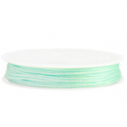 Makramee Band geflochten 1mm Neo mint green metallic