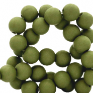 6 mm Acrylperlen Olive green