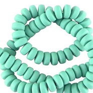 Polymer Perlen Rondell 7mm Turquoise green