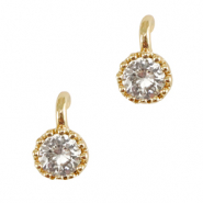 Anhänger Kristallglas 4mm Crystal-gold