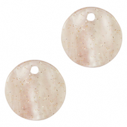 Resin Anh&auml;nger Glitzer 12mm Hortensia pink