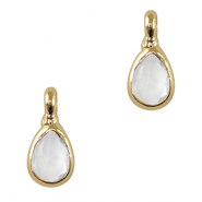 Anhänger Kristallglas Tropfen Crystal-gold