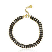 Armb&auml;nder aus Stainless Steel - Rostfreiem Stahl Gold-black