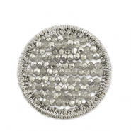 Geh&auml;kelte Anh&auml;nger mit Facettperlen 35mm Grey