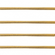 Stainless Steel - Rostfrei Stahl Schmuckzubeh&ouml;r Gliederkette Schlangen 1.6mm Gold