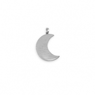 Stainless Steel - Rostfrei Stahl Anhänger La Luna Mond Silver
