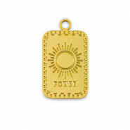 Stainless Steel - Rostfrei Stahl Anh&auml;nger La Luna 'Power' Gold