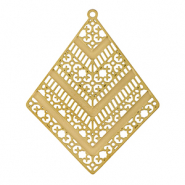 Stainless Steel - Rostfrei Stahl Anh&auml;nger Bohemian Rhombus Gold