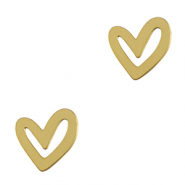 Stainless Steel - Rostfrei Stahl Anh&auml;nger Herz Gold