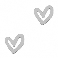 Stainless Steel - Rostfrei Stahl Anh&auml;nger Herz Silver