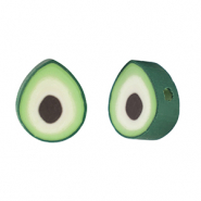 Polymer Perlen Avocado Green-white