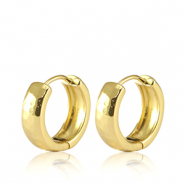 Brass TQ Metall Ohrringe Creolen Gold