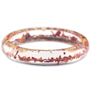 Armb&auml;nder mit getrockneter Blume Burgundy red-gold