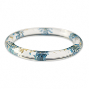 Armb&auml;nder mit getrockneter Blume Blue-gold