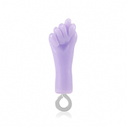Resin Anh&auml;nger "Mano Fico" Sheer lilac-silver