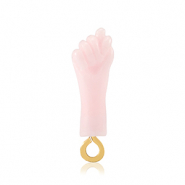 Resin Anh&auml;nger "Mano Fico" Baby pink-gold