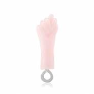 Resin Anh&auml;nger "Mano Fico" Baby pink-silver