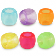 Acryl Perlen Rondell 8mm Multicolour transparent