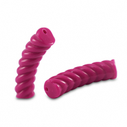 Tube Acrylperlen Twisted Magenta pink