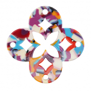 Resin Anh&auml;nger Mosaik Multicolor confetti