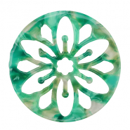 Resin Anh&auml;nger Mandala Turquoise-green