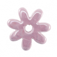 DQ Griechische Keramik Perlen Blume Lavender purple