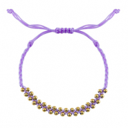 Armb&auml;nder Stainless steel Beads Lilac-gold