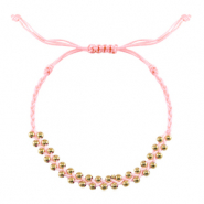 Armb&auml;nder Stainless steel Beads Pink-gold