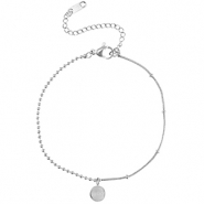 Armb&auml;nder aus Stainless Steel - Rostfreiem Stahl Ballchain LUCKY Silver