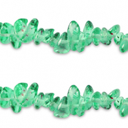 Glasperlen Chips Transparent-Nile green