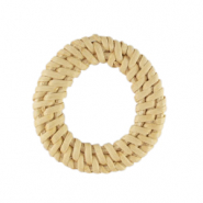 Rattan Anhänger 40mm Natural white